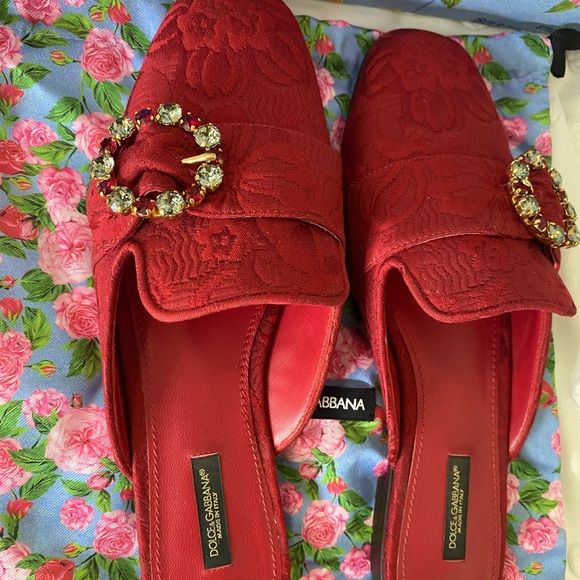 Preowned Dolce & Gabbana Red Slippers - Picture 5 of 6